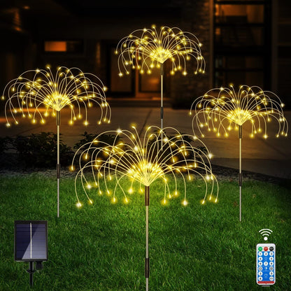 Skorter | 4-Pack: Solar Lights Outdoor, Warm White Garden Lights
