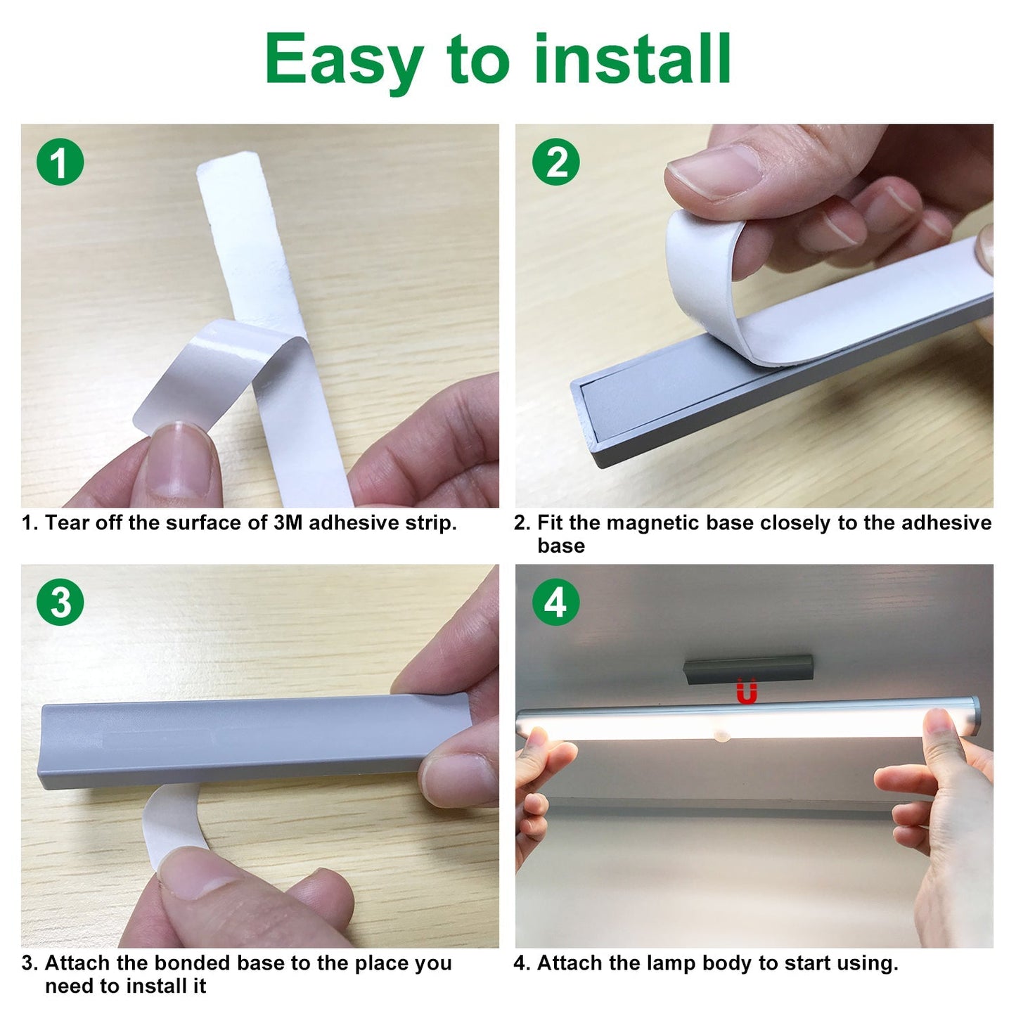 Skorter | 4-Pack: Party anywhere LED motion sensor light