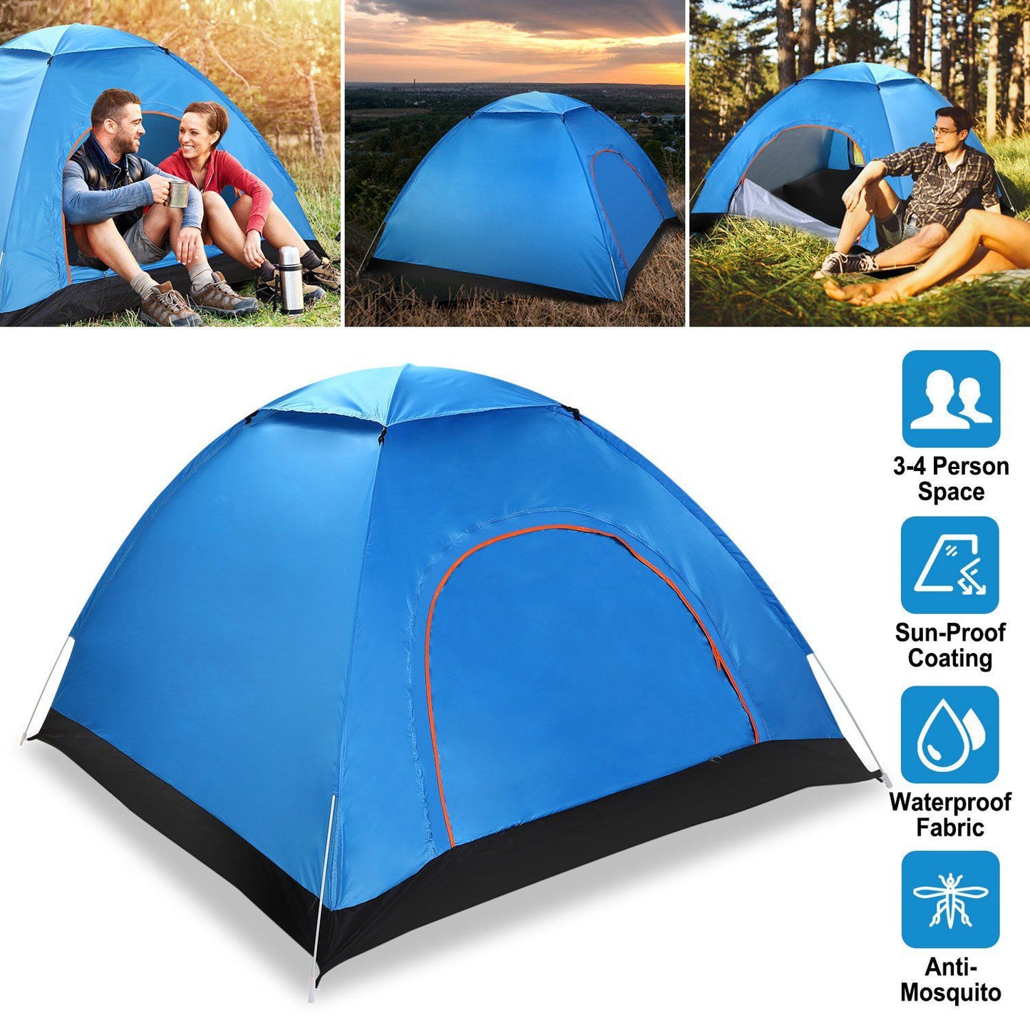 Skorter | 4 Person Camping Waterproof Tent
