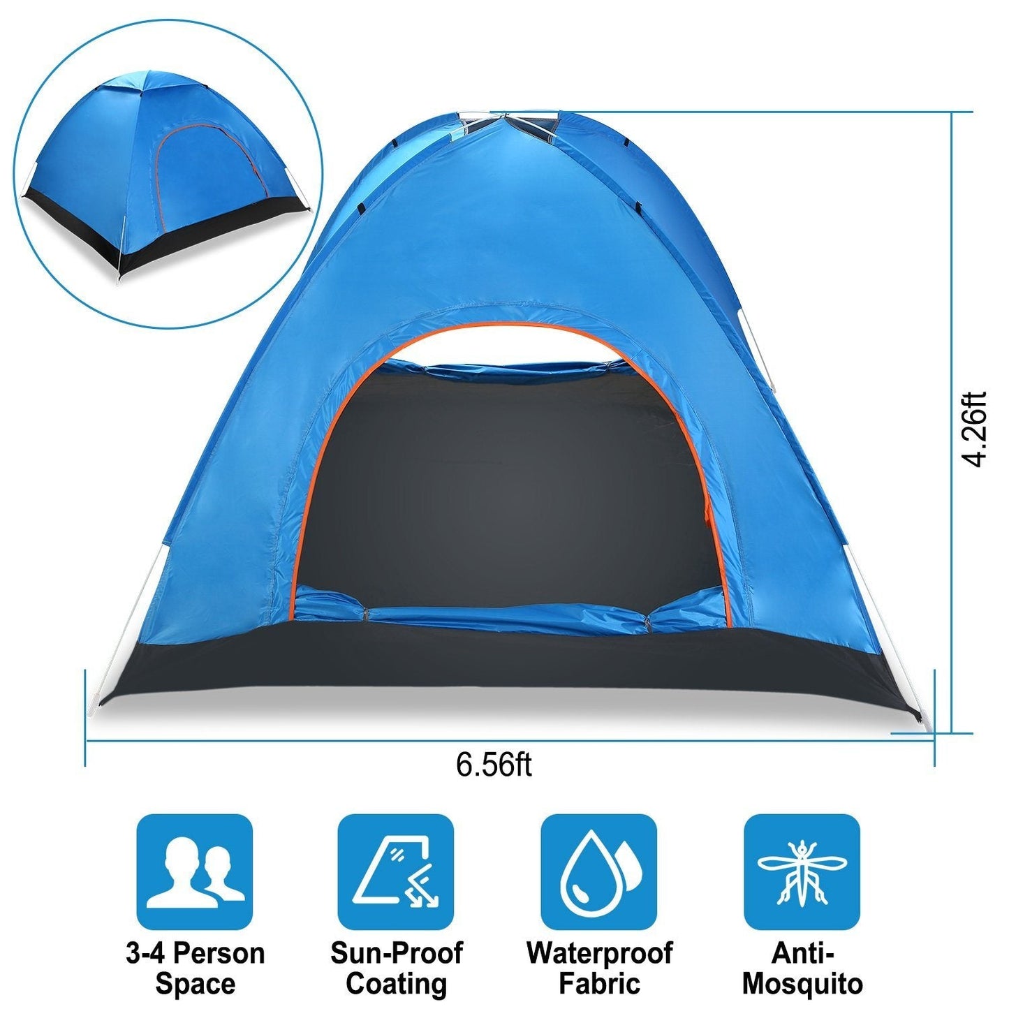 Skorter | 4 Person Camping Waterproof Tent