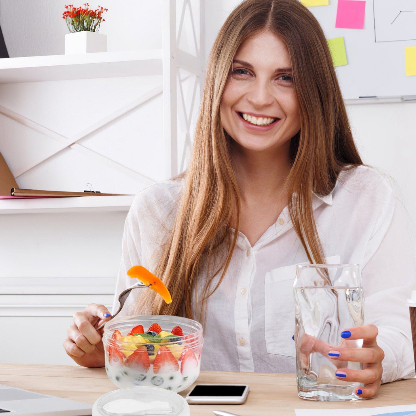 Skorter | 4-piece: 20 oz oat containers with lids and collapsible spoons