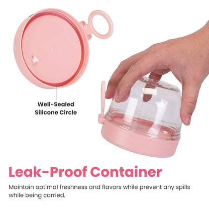 Skorter | 4-piece: 20 oz oat containers with lids and collapsible spoons