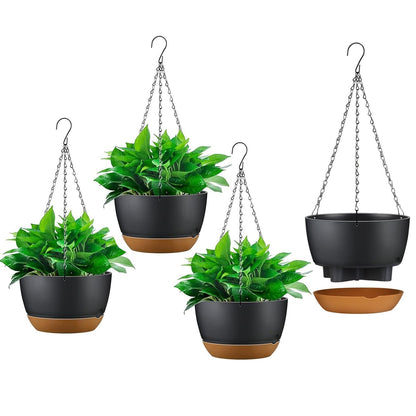 Skorter | 4-part: 9.64" diameter hanging planter box with drainage holes