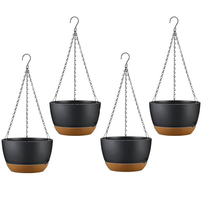 Skorter | 4-piece: 24.5 cm Diameter Hanging Plant Box with Drainage Hole