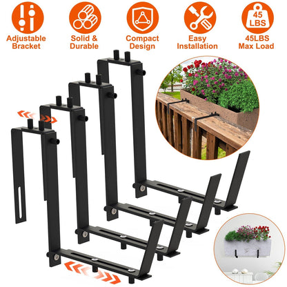 Skorter | 4-piece: Adjustable planter box brackets