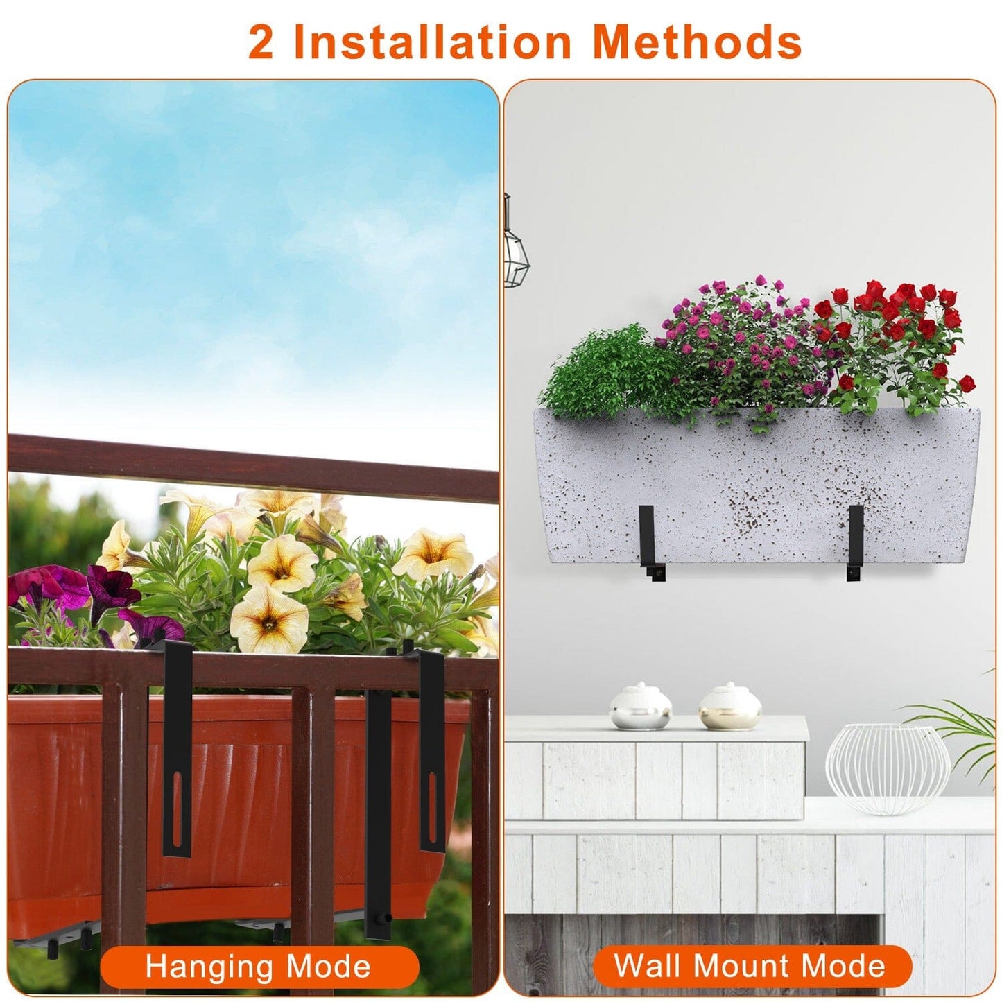Skorter | 4-piece: Adjustable planter box brackets