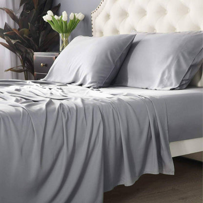 Skorter | 4-Piece: Bibb Home 300tc Bamboo Viscose Bedding Set