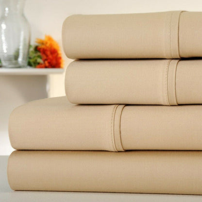 Skorter | 4-piece set: Kathy Ireland 300 thread count 100% organic cotton percale