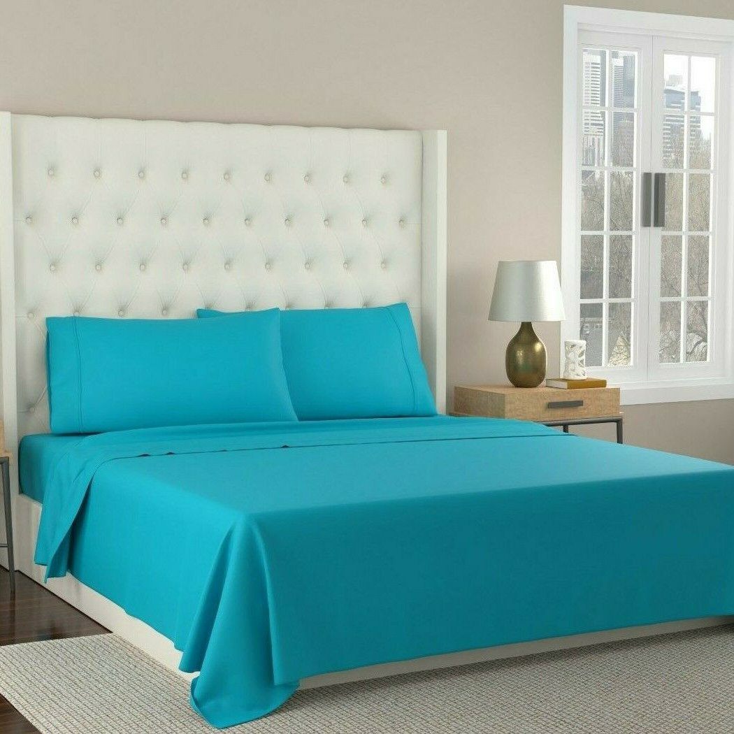 Skorter | 4-piece set: Kathy Ireland 300 thread count 100% organic cotton percale