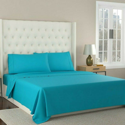 Skorter | 4-piece set: Kathy Ireland 300 thread count 100% organic cotton percale