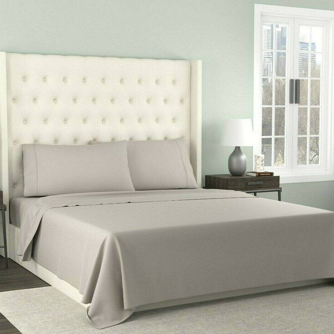 Skorter | 4-piece set: Kathy Ireland 300 thread count 100% organic cotton percale