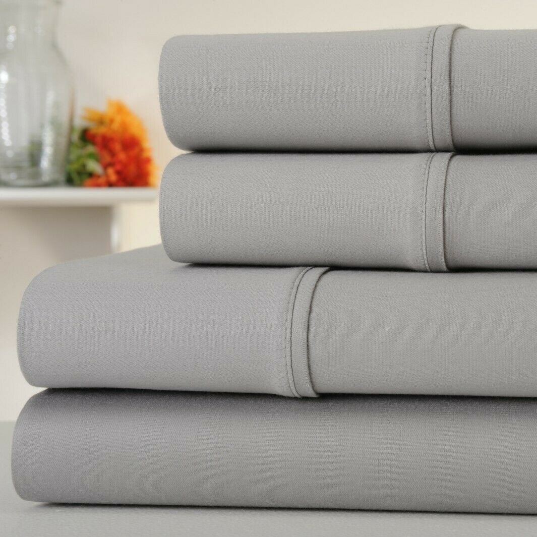Skorter | 4-piece set: Kathy Ireland 300 thread count 100% organic cotton percale