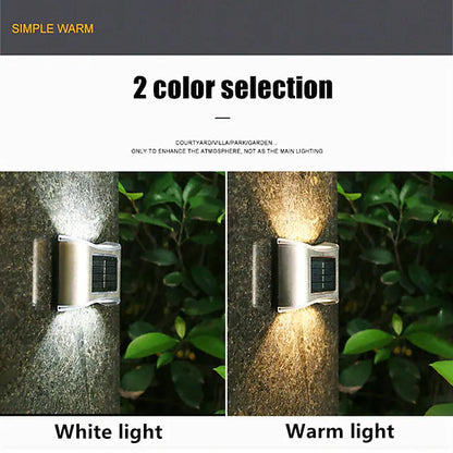 Skorter | 4-Piece: Solar Outdoor 6 LED Waterproof Wall Lamps