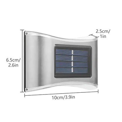Skorter | 4-piece: Solar Outdoor 6 LED Waterproof Wall Lights