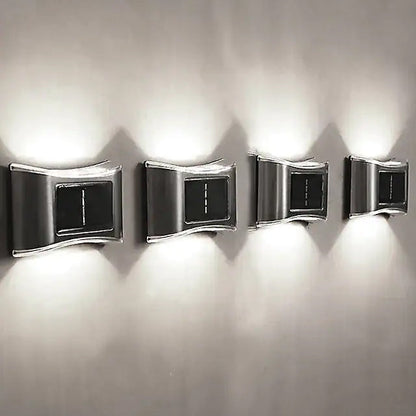 Skorter | 4-Piece: Solar Outdoor 6 LED Waterproof Wall Lamps
