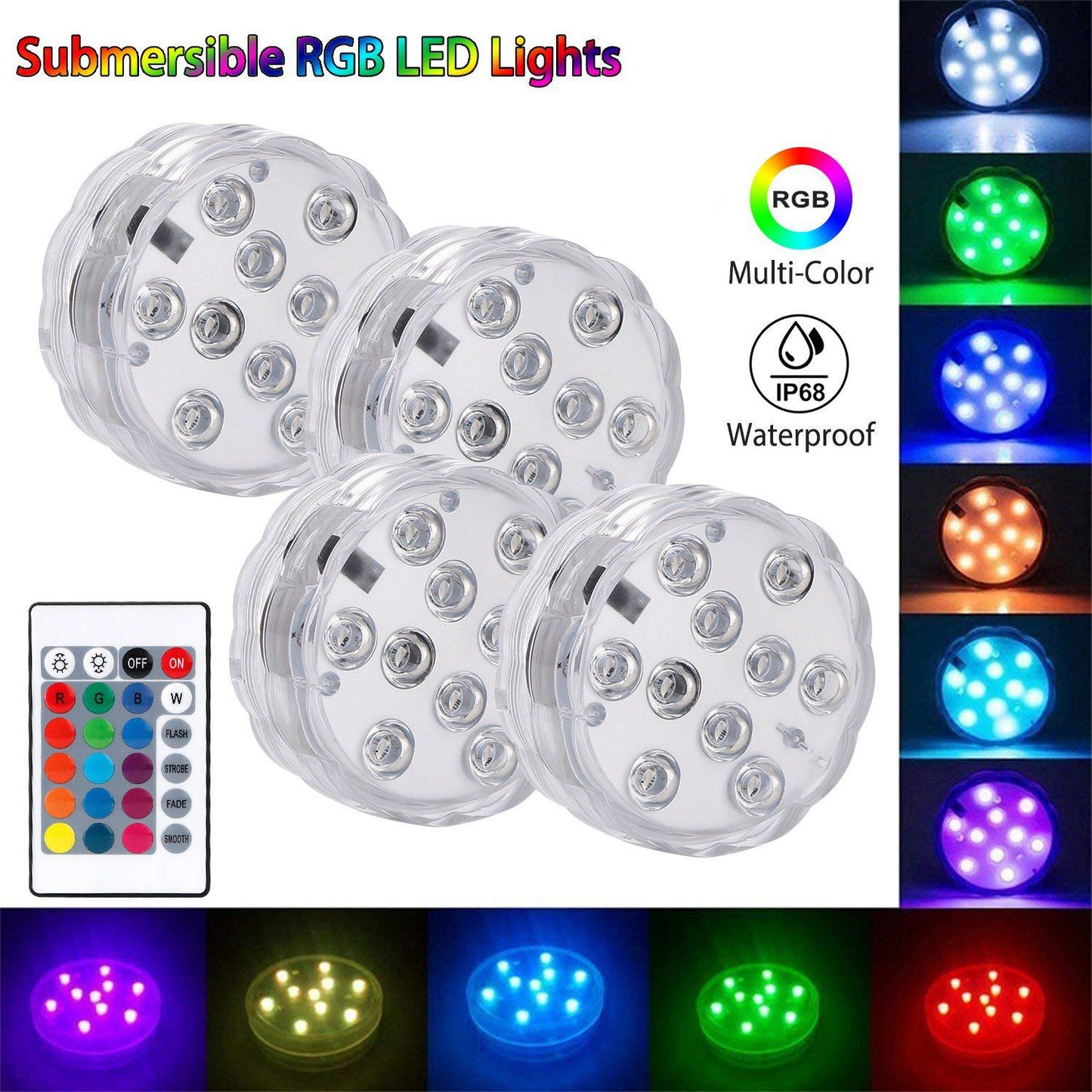 Skorter | 4-Piece: Underwater RGB LED Lights