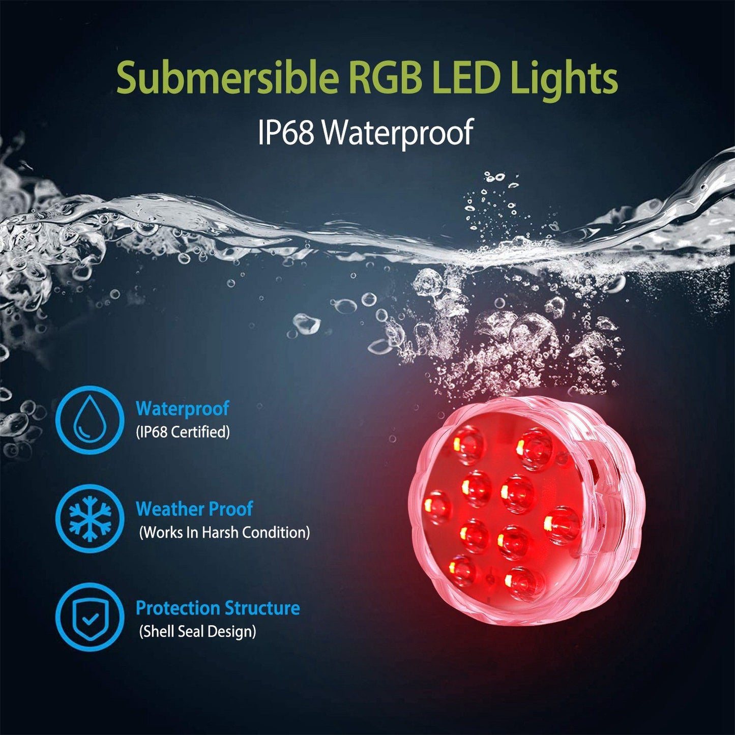 Skorter | 4-Piece: Underwater RGB LED Lights