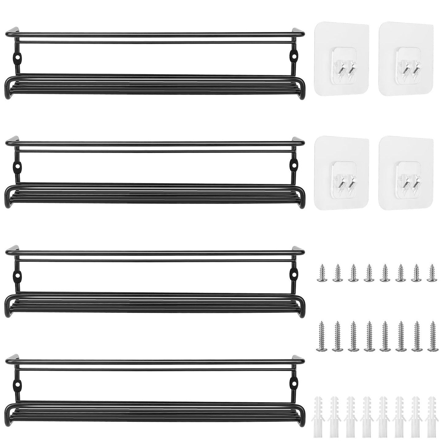 Skorter | 4-piece: Wall-mounted spice racks