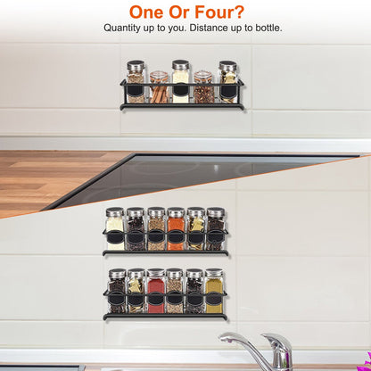 Skorter | 4-piece: Wall-mounted spice racks