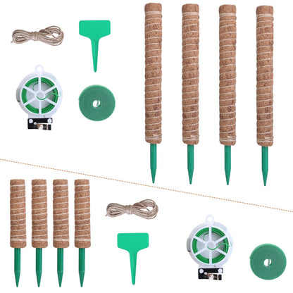 Skorter | 4-Pieces: Coco Coir Expandable Moss Pole for Climbing Plants