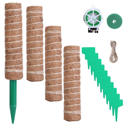 Skorter | 4-Pieces: Coco Coir Expandable Moss Pole for Climbing Plants