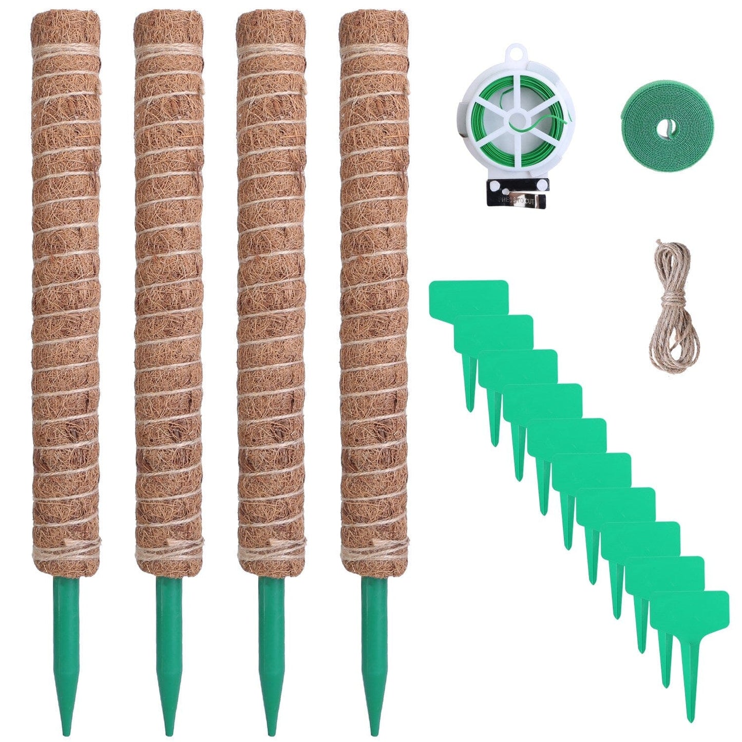 Skorter | 4-Pieces: Coco Coir Expandable Moss Pole for Climbing Plants