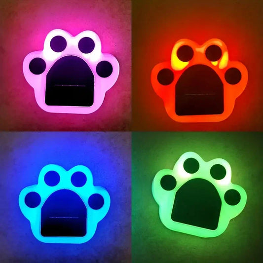 Skorter | 4 Pieces: Cute paw-shaped solar garden lights