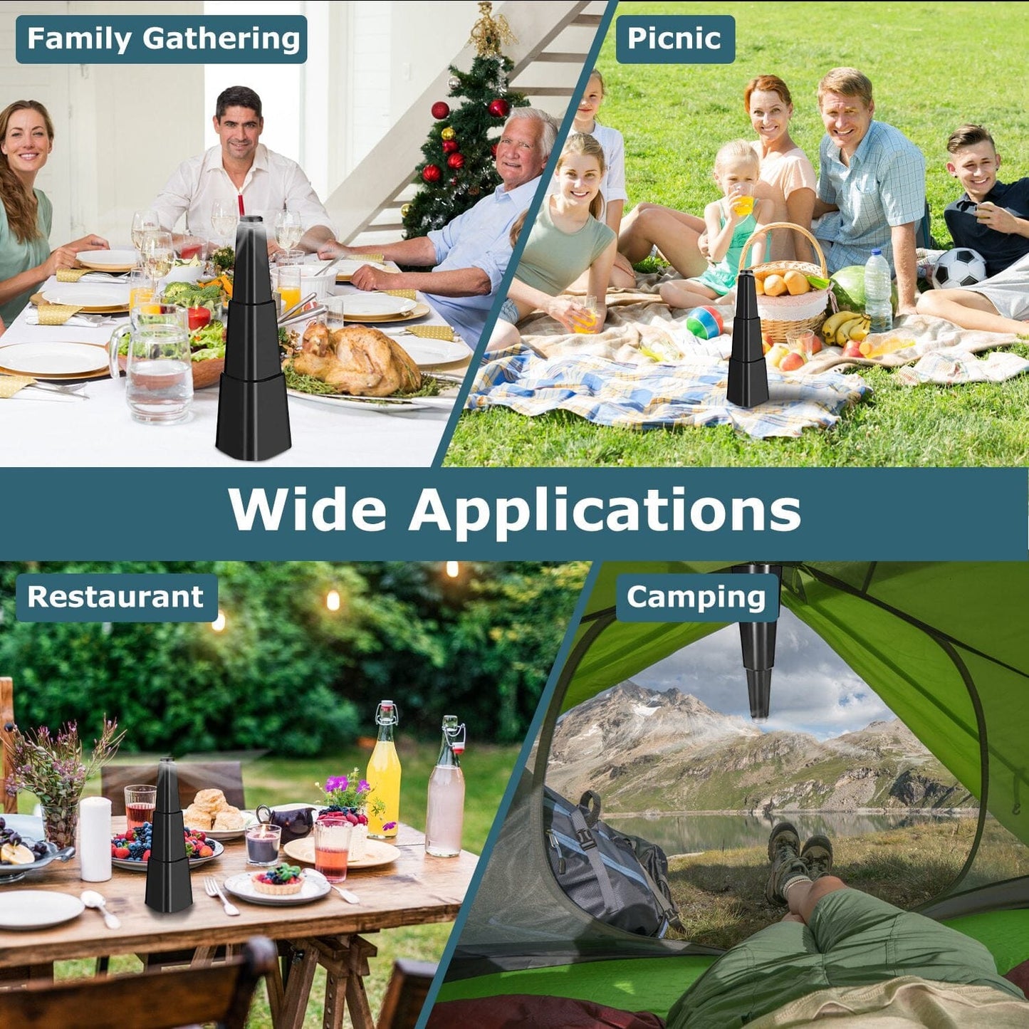 Skorter | 4 pieces: Insect-repellent fan tabletop model battery-operated insecticide