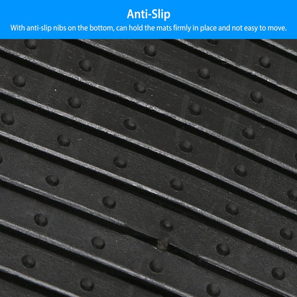 Skorter | 4-Piece: Heavy Duty PVC Rubber Car Mats with Cuttable Design