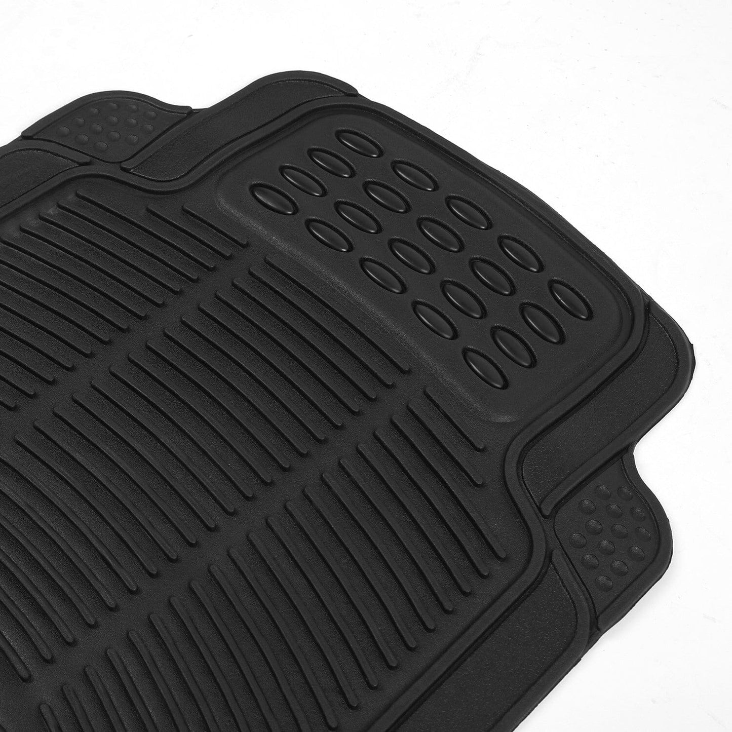 Skorter | 4-Piece: Heavy Duty PVC Rubber Car Mats with Cuttable Design