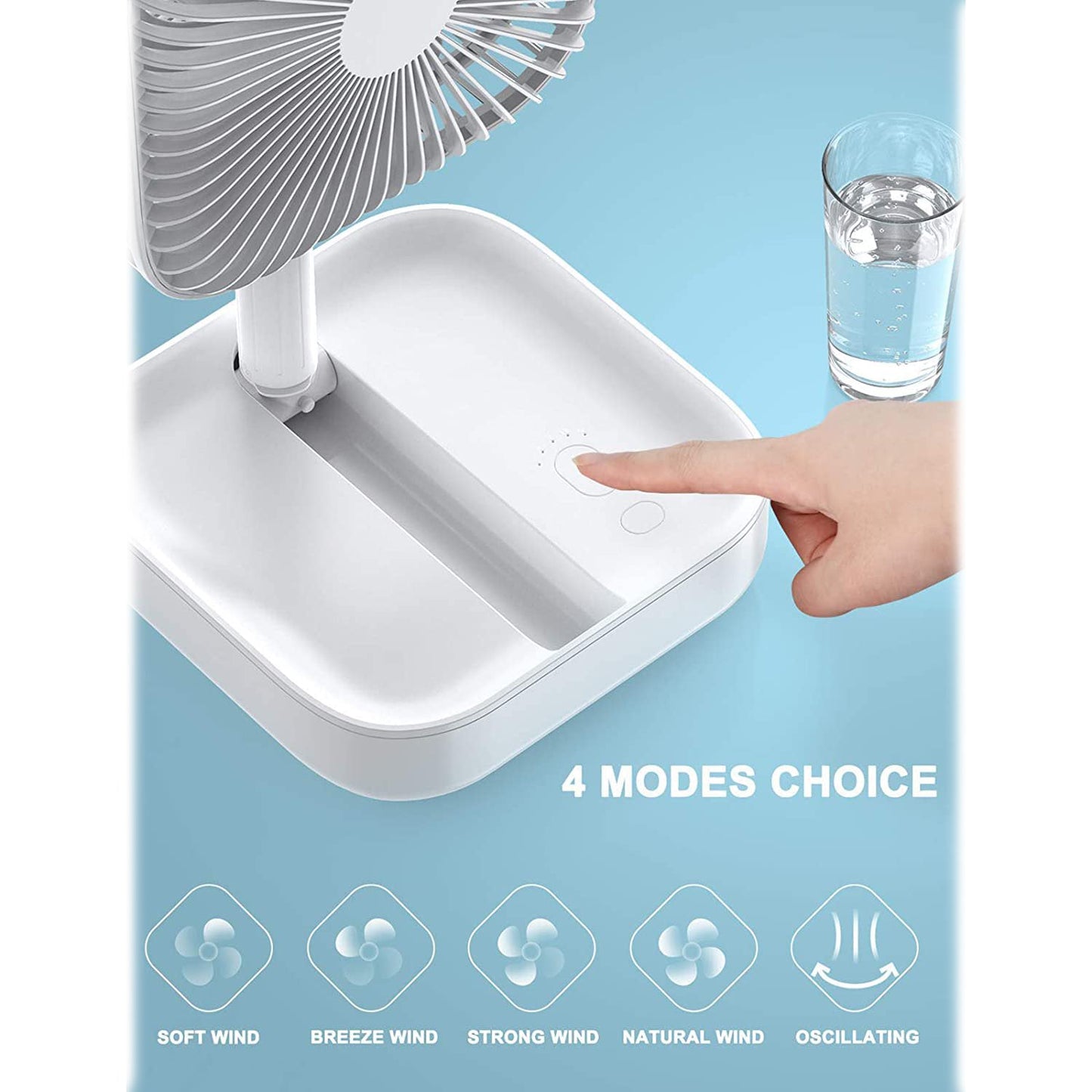 Skorter | 4 Speeds Portable Foldable Fan