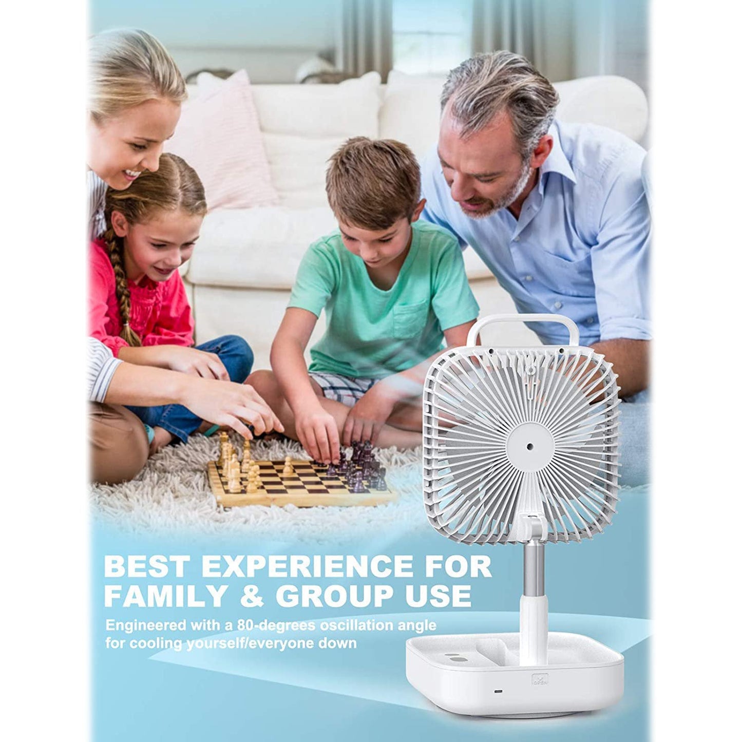 Skorter | 4 Speeds Portable Foldable Fan
