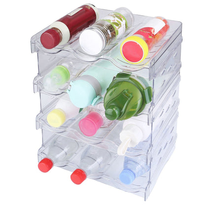 Skorter | 4-layer bottle storage 12 bottles transparent stackable Organizer holder shelf