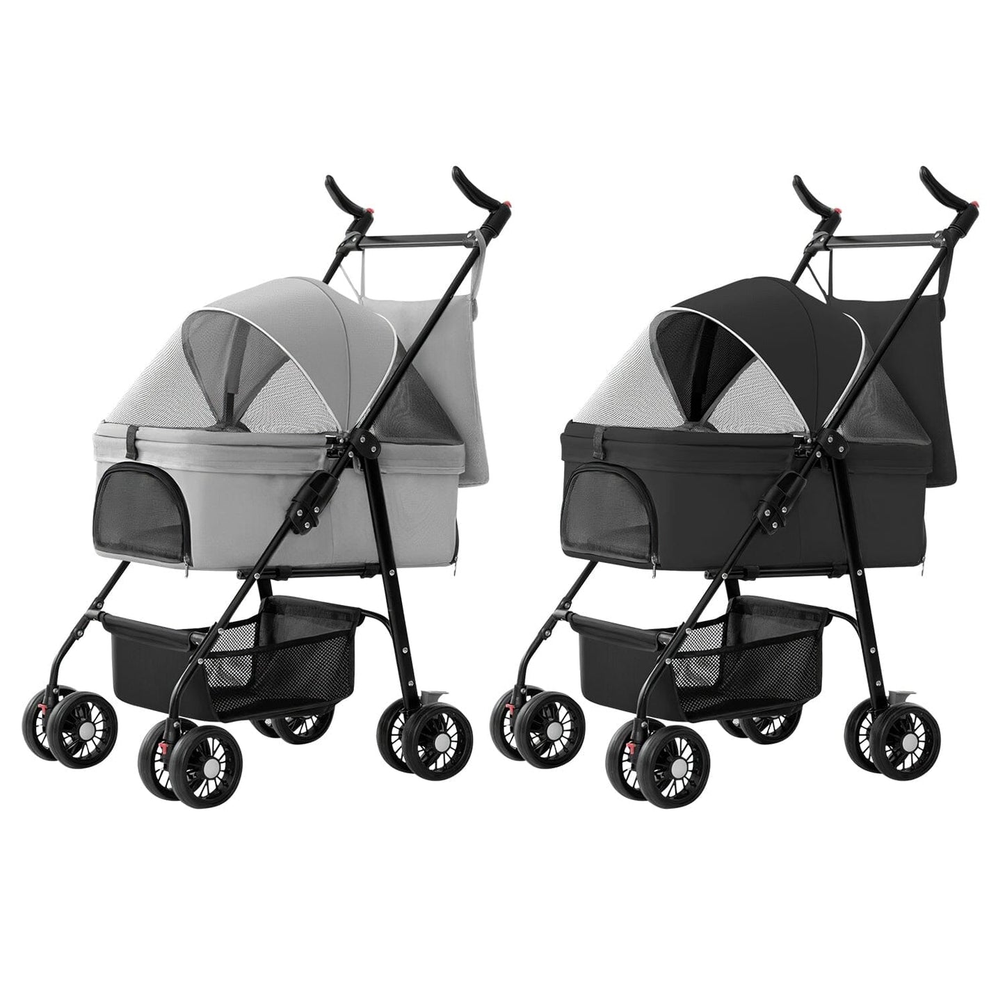 Skorter | 4 Wheel Pet Stroller Foldable with Removable Liner Storage Basket