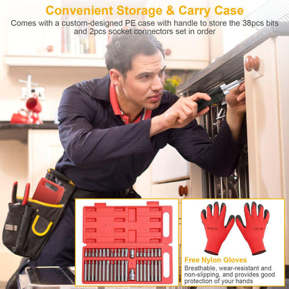 Skorter | 40-piece: Socket Bit Set Hex Torx Spine