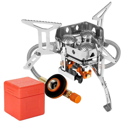 Skorter | 4000W Portable Camping Stove Foldable Powerful Gas Stove Backpacking Burner