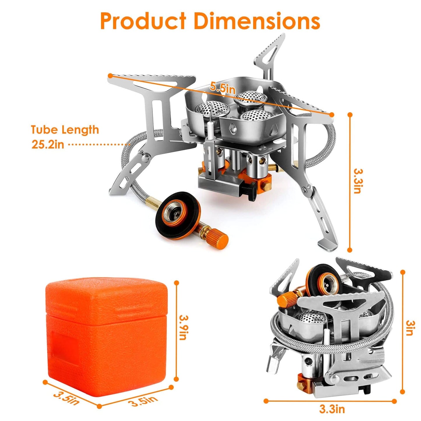 Skorter | 4000W Portable Camping Stove Foldable Powerful Gas Stove Backpacking Burner