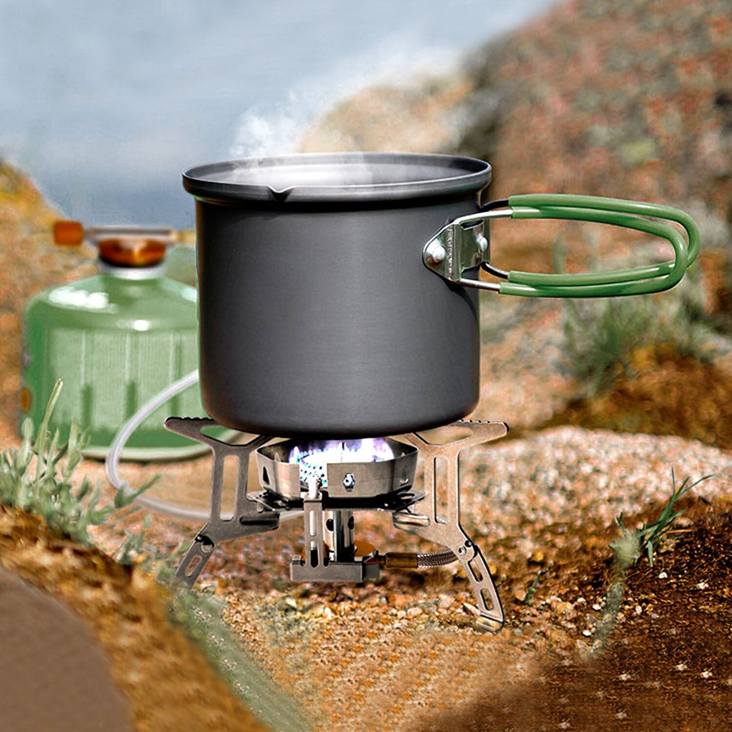 Skorter | 4000W Portable Camping Stove Foldable Powerful Gas Stove Backpacking Burner