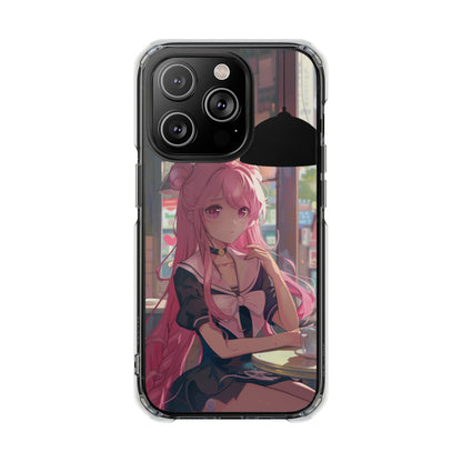 Skorter | Cafe Chilling Anime Girl Magnetic Case for iPhone