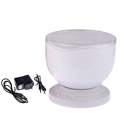 Skorter | Gideon Ocean Wave Projector LED Night Light with Speakers - 12 LEDs, 8 Colors, 2 Piece Set