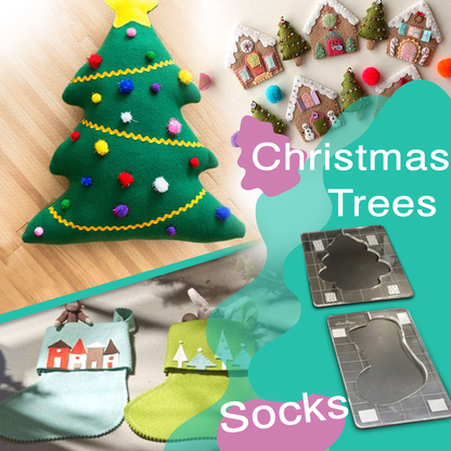 Skorter | Christmas Motif Quilting Template Set (6 PCS)  - With Instructions