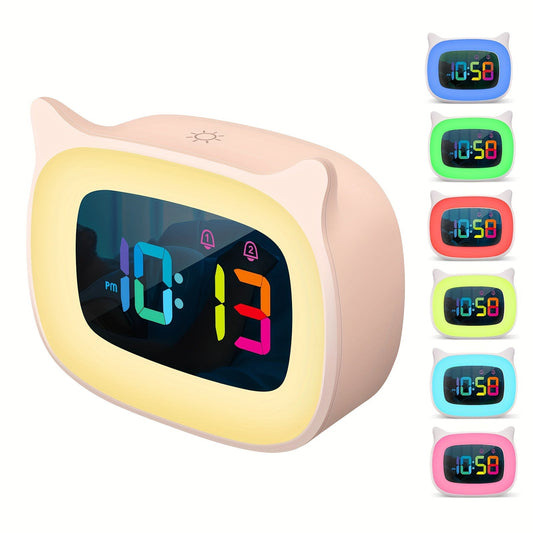 Skorter | CatGlow - Cute LED Alarm Clock with Night Light