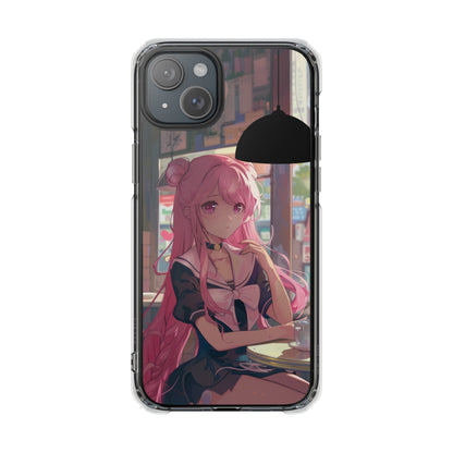 Skorter | Cafe Chilling Anime Girl Magnetic Case for iPhone
