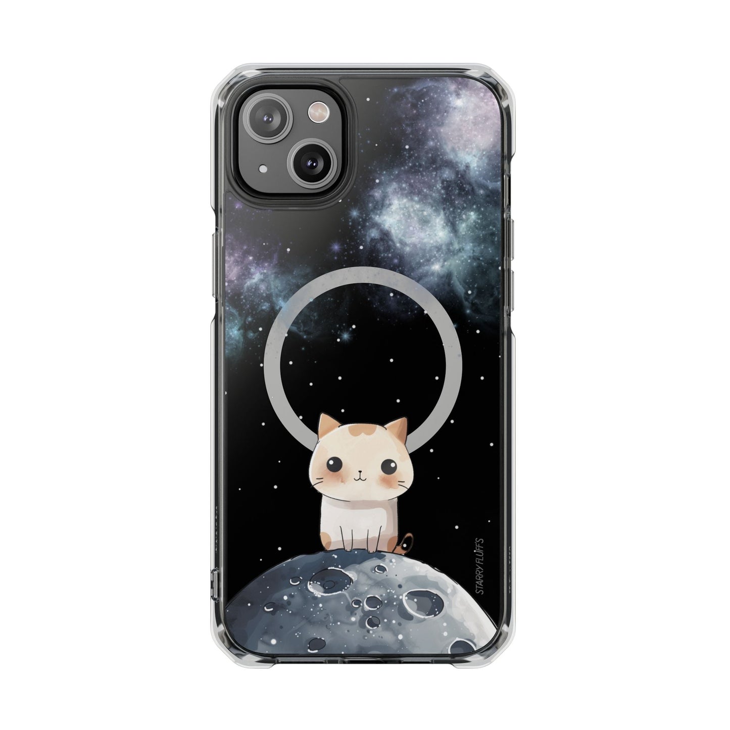 Skorter | Fluff's - Cosmo the Cat in Space Magnetic Clear Case for iPhone Series