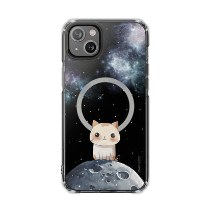 Skorter | Fluff's - Cosmo the Cat in Space Magnetic Clear Case for iPhone Series