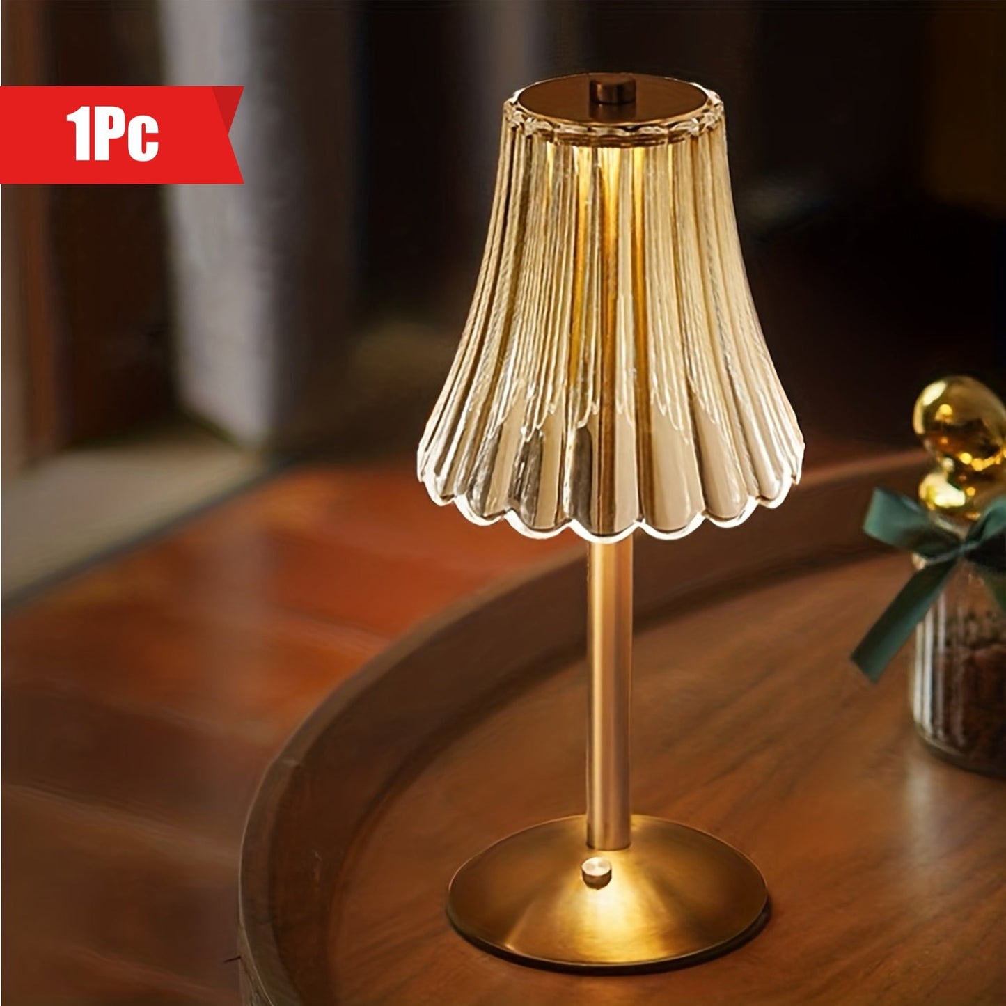 Skorter | Crystaluxe - LED Crystal Table Lamp with Touch Control, Three-colored Light