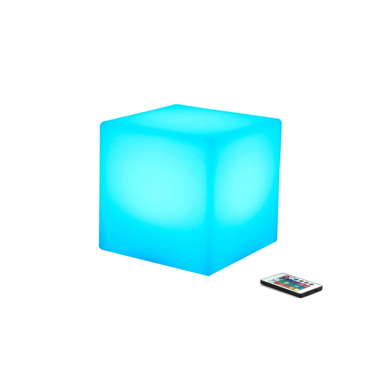 Skorter | Borelor 4-inch LED cube light - Rechargeable mood lamp, 16 changing colors, remote control