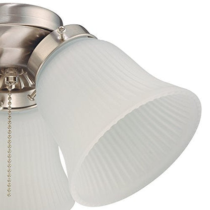 Skorter | Westinghouse 7784900 LED Ceiling Fan Light Kit, Brushed Nickel, Frosted Glass, White