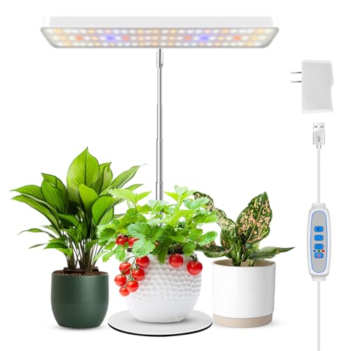 Skorter | Wiaxulay Growth Light, 78 LED Plant Light for Indoor Plants, Full Spectrum Desktop Grow Lamp with Automatic Timer 6/12/16 Hours, 3 Lighting Modes, 5 Dimmable Levels, Height Adjustable 7.8"-26", 1 Pack
