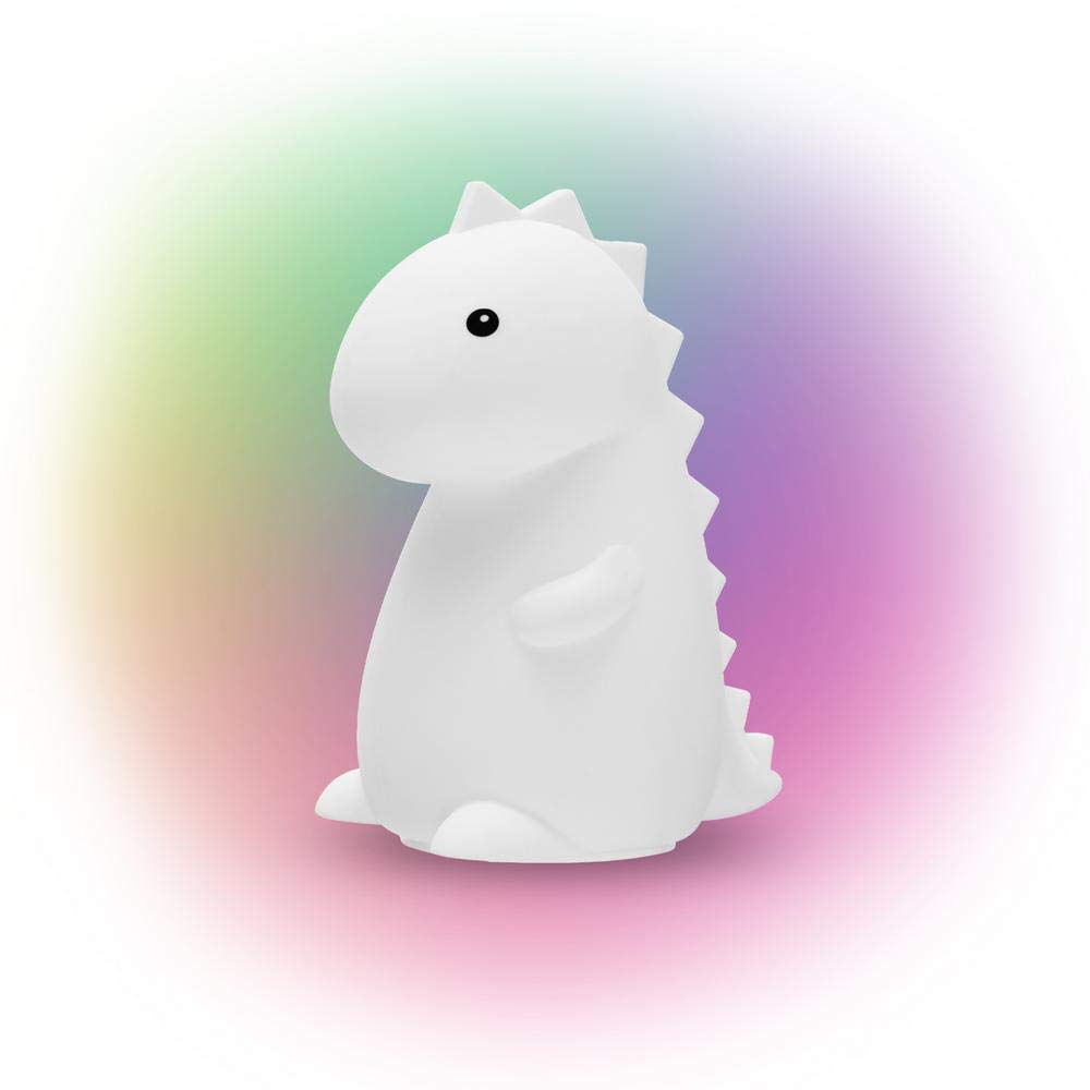 Skorter | Globe Electric Led Rechargeable Silicone Night Light - Charming Multicolor Dinosaur For Kids